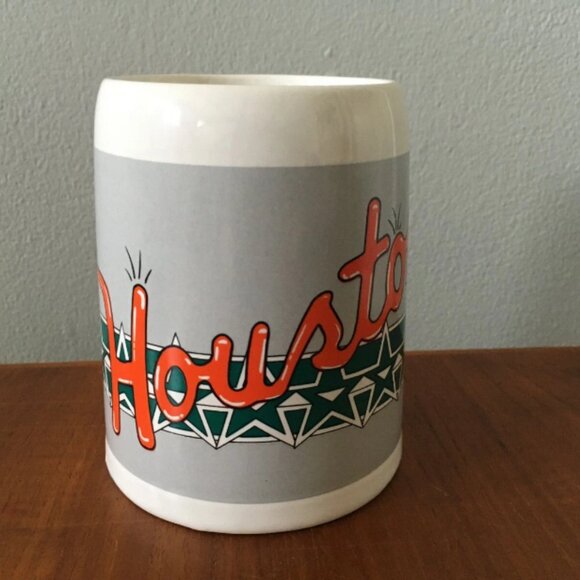 Vintage 1987 The Paradies Shops HOUSTON Texas Wrangler Cowboy Rodeo Large Mug - Picture 3 of 4